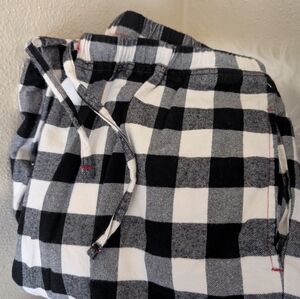 Hanna Anderson Black And White Flannel PJ Pants Size Large